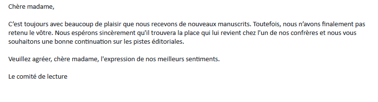 réponse type