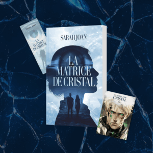Couverture du roman La Matrice de Cristal, livre de science-fiction dystopique de Sarah, autrice française.